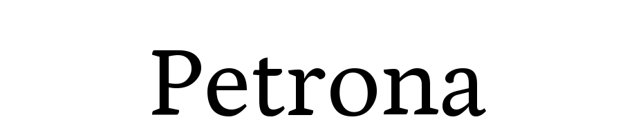 Petrona Regular Yazı tipi ücretsiz indir